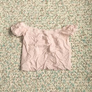 Off the shoulder cropped top